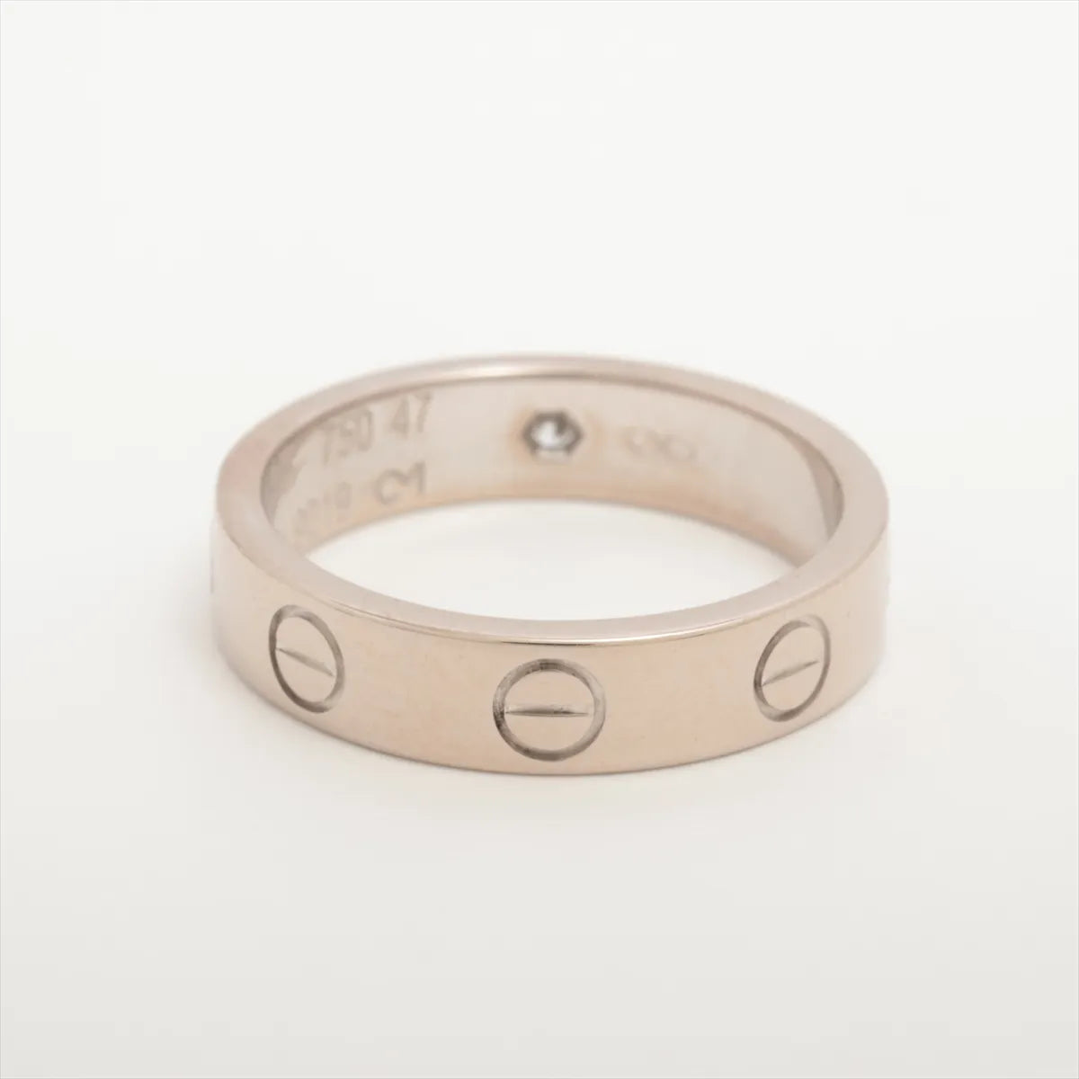 Cartier Mini Love Diamond Ring White Gold