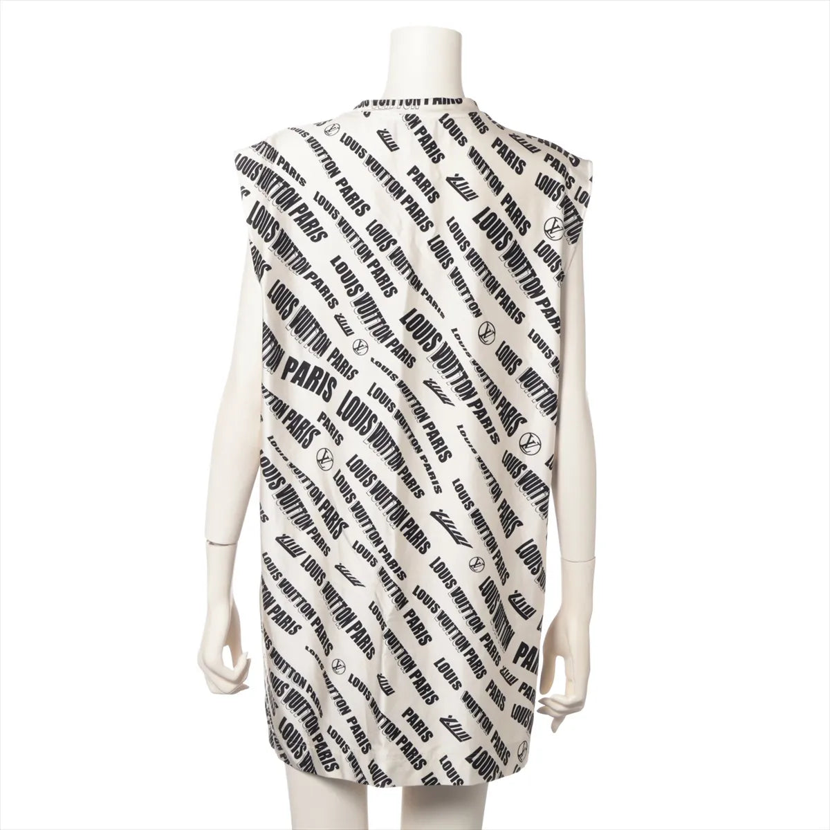 Louis Vuitton x Fornasetti Printed Rayon Sleeveless Mini Dress Black x White