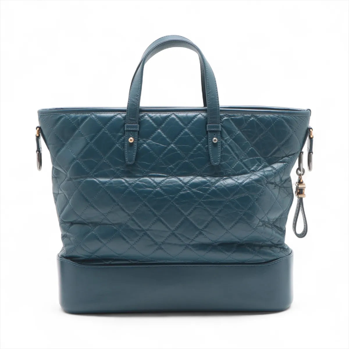 Chanel Gabrielle Doo Vintage Matelasse Calf Two-Way Tote Bag Navy Blue