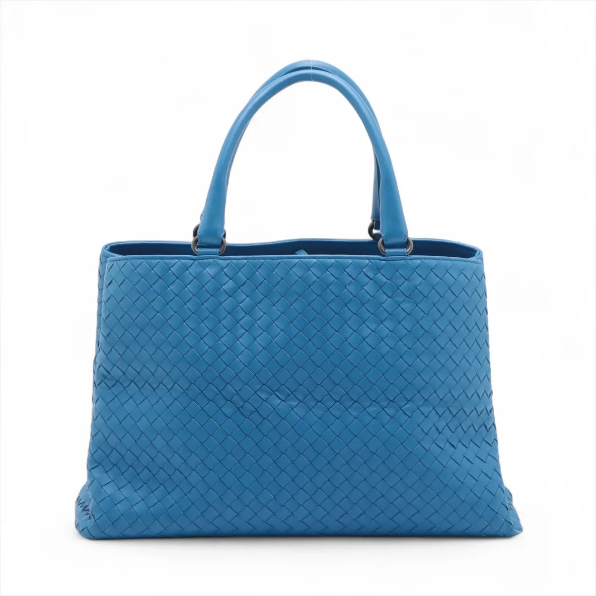 #1 Bottega Veneta Intrecciato Leather Handbag Blue