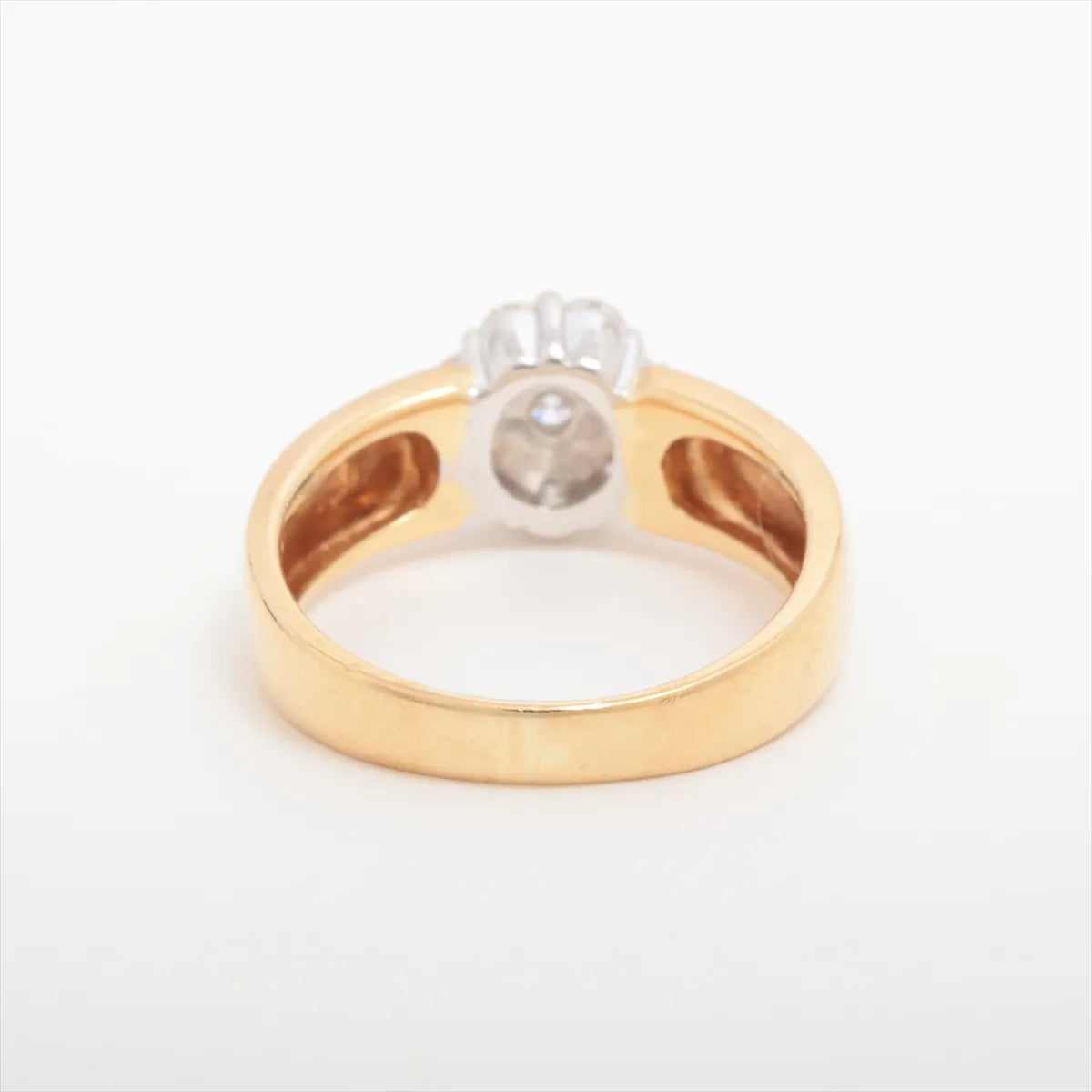 Ponte Vecchio Flower Diamond Ring Yellow Gold x White Gold