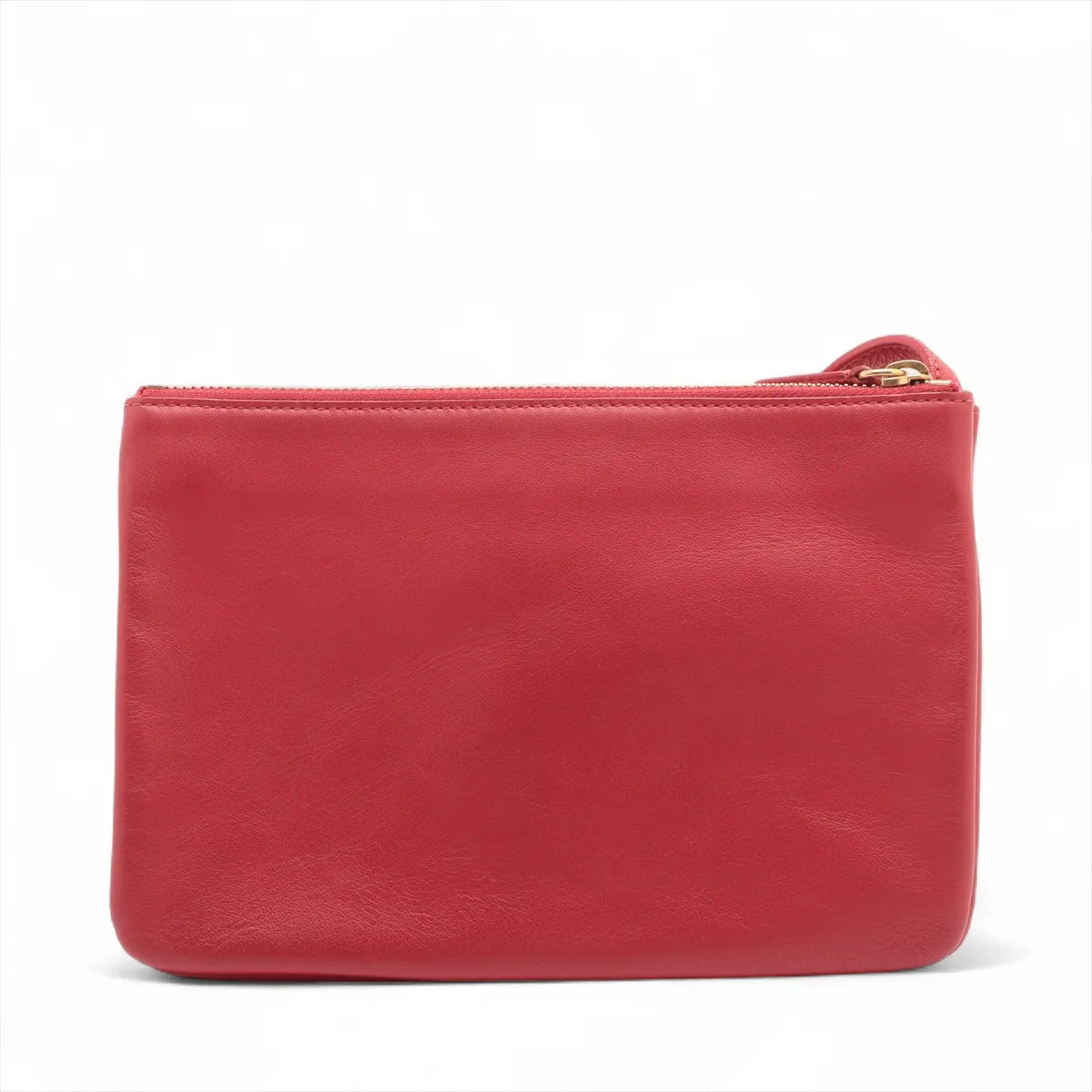 Celine Trio Leather Shoulder Bag Red