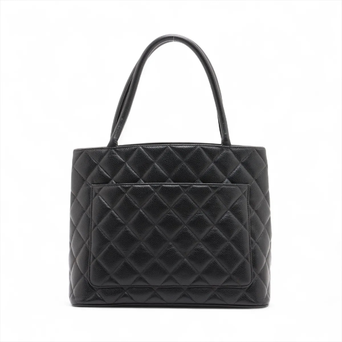 Chanel CC Logo Re-release Caviar Skin Tote Bag Black