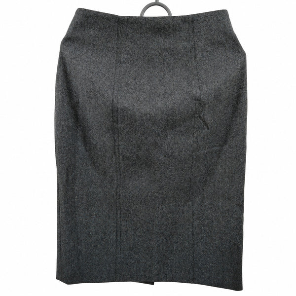 Yves Saint Laurent Gray Wool Pencil Skirt — 36