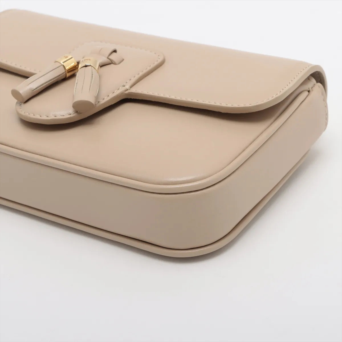 Celine Tassels Leather Waist Bag Beige