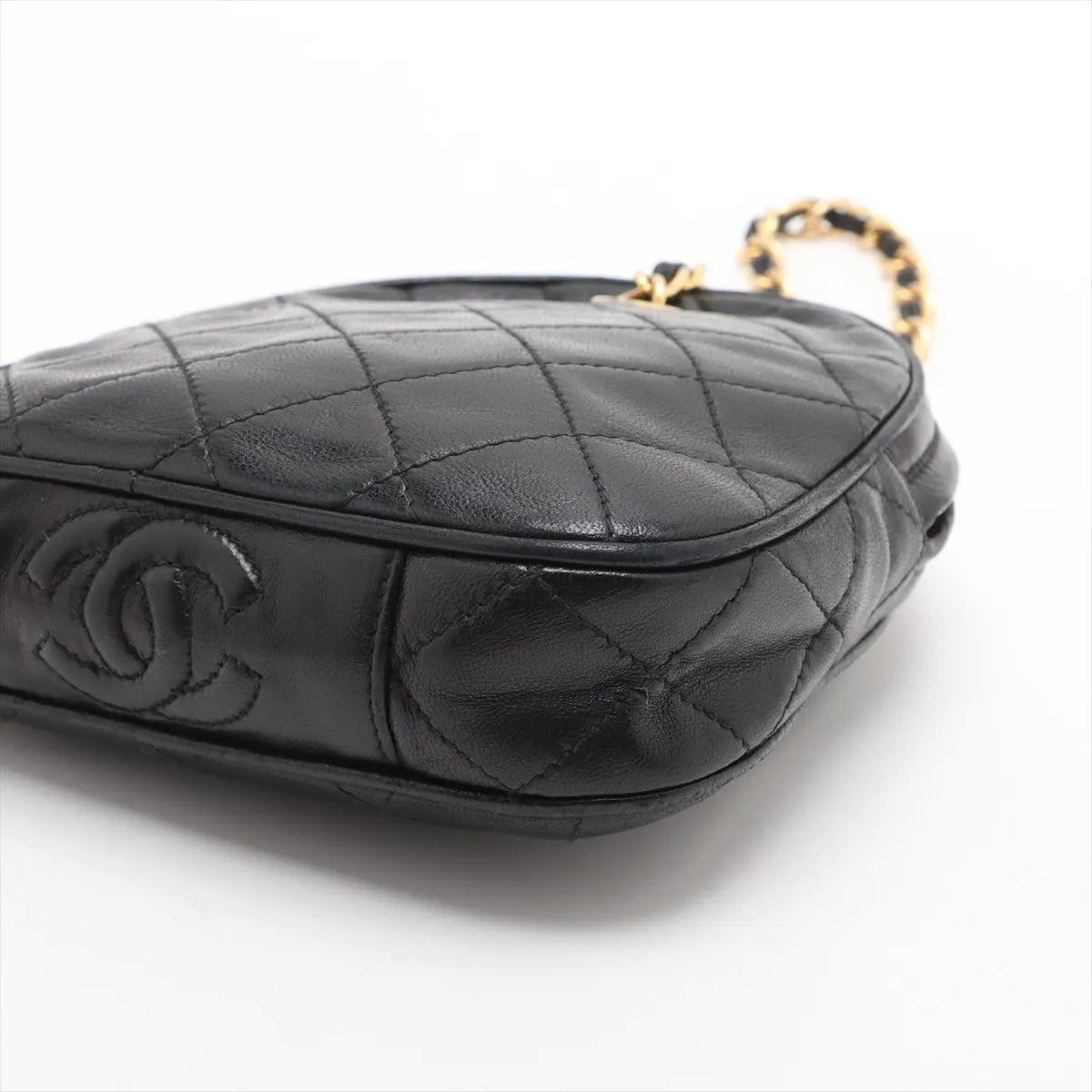 Chanel Matelasse Lambskin Chain Handbag Black