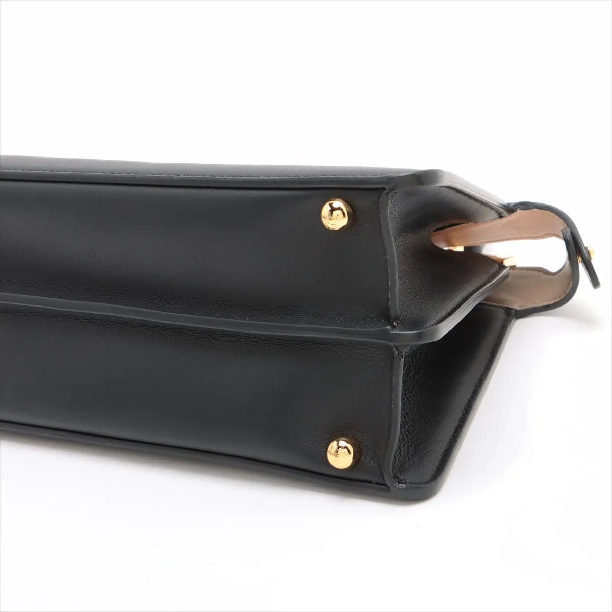 Fendi Peekaboo ISeeU Small Leather Two-Way Handbag Black