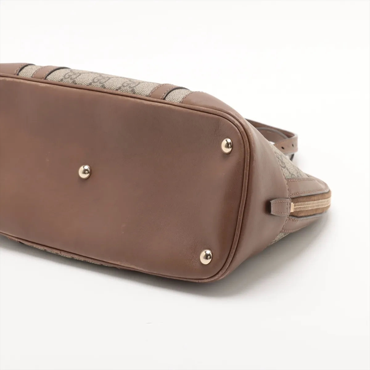 Gucci GG Supreme Leather Handbag Brown
