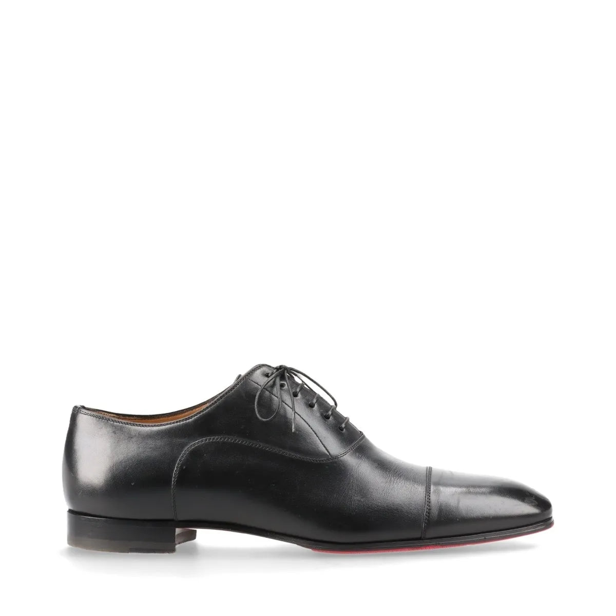 Christian Louboutin Leather Straight Tip Shoes Men's Black