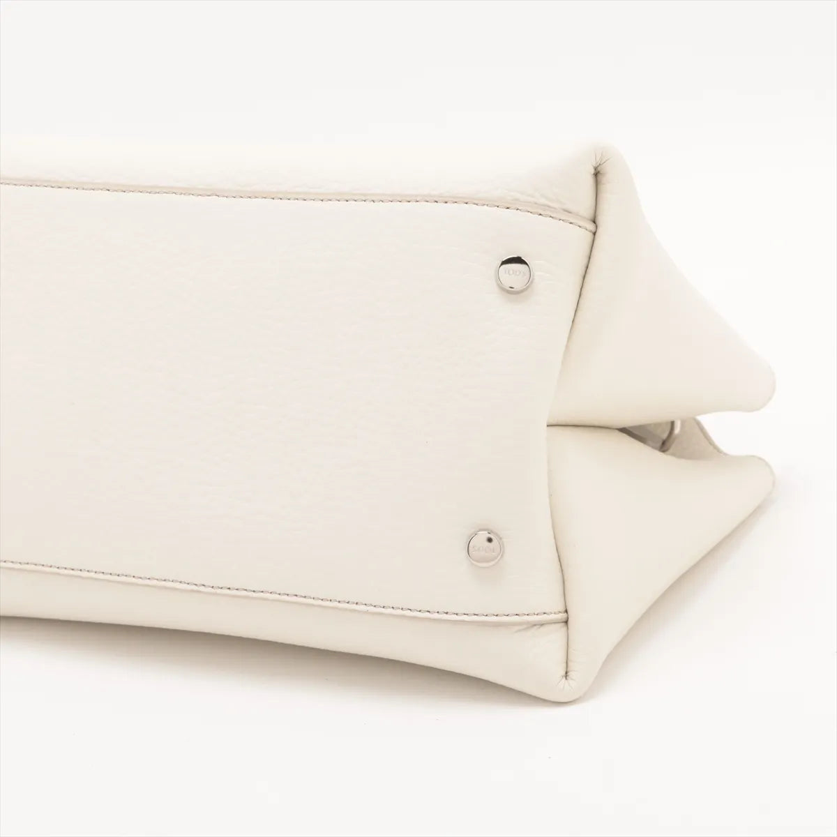 Tod's Micro T Timeless Leather Two-Way Handbag White