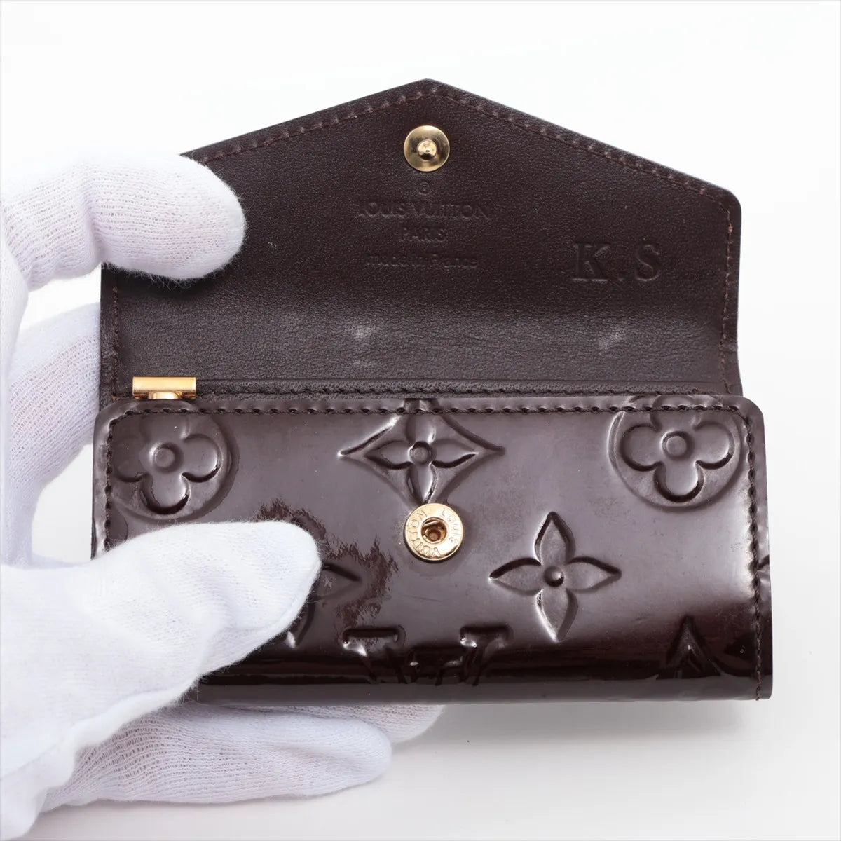 Louis Vuitton Monogram Vernis Key Case Amarante