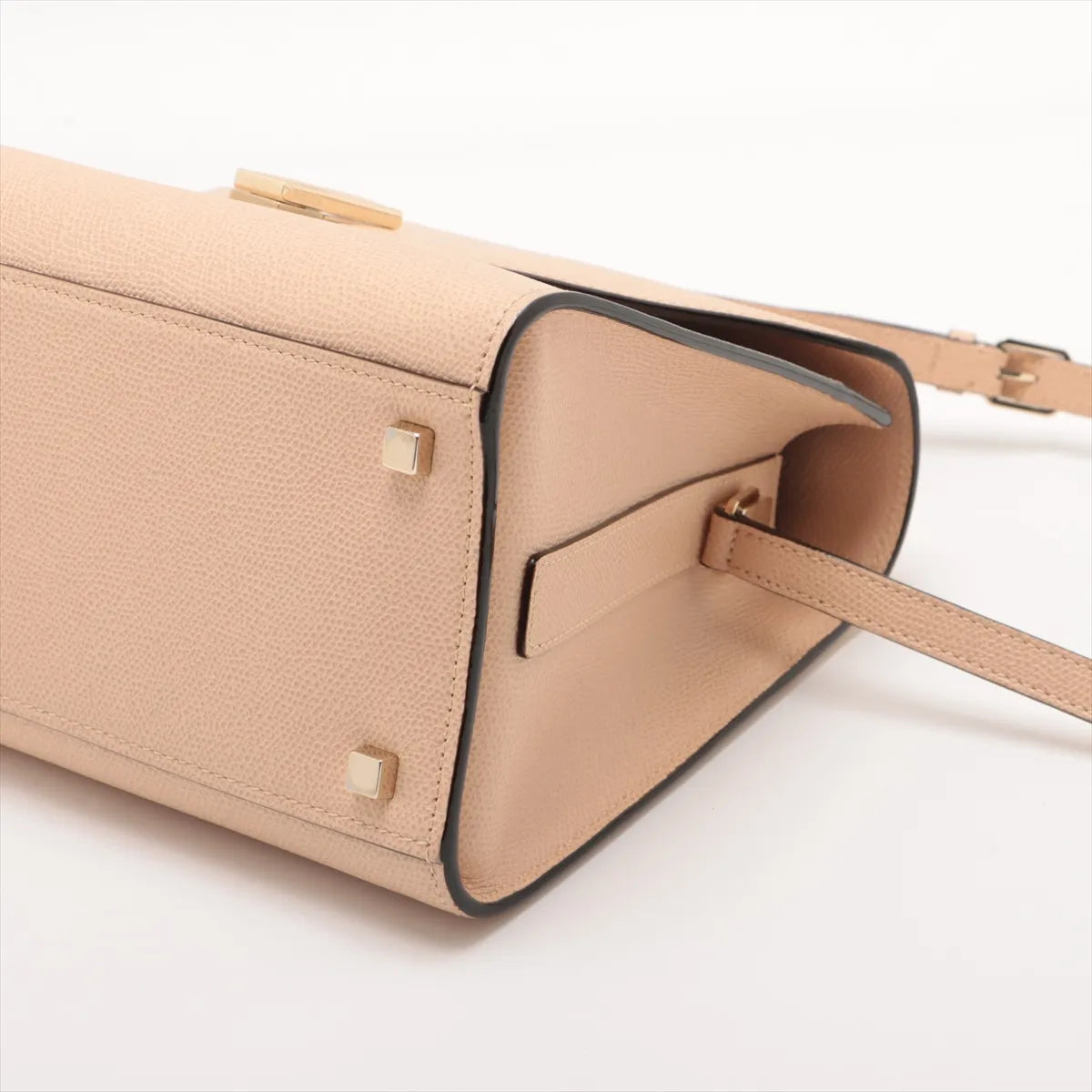 Valextra Iside Medium Leather Two-Way Handbag Beige