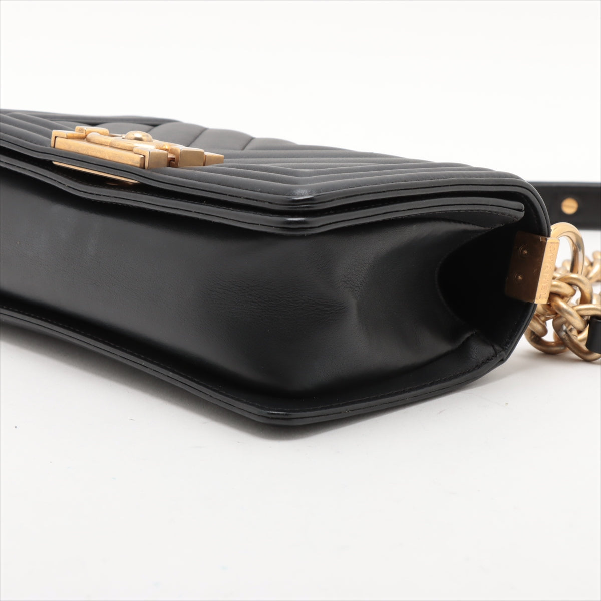 Chanel Boy Chanel 20 Small Chevron Lambskin Chain Shoulder Bag Black * PREORDER *