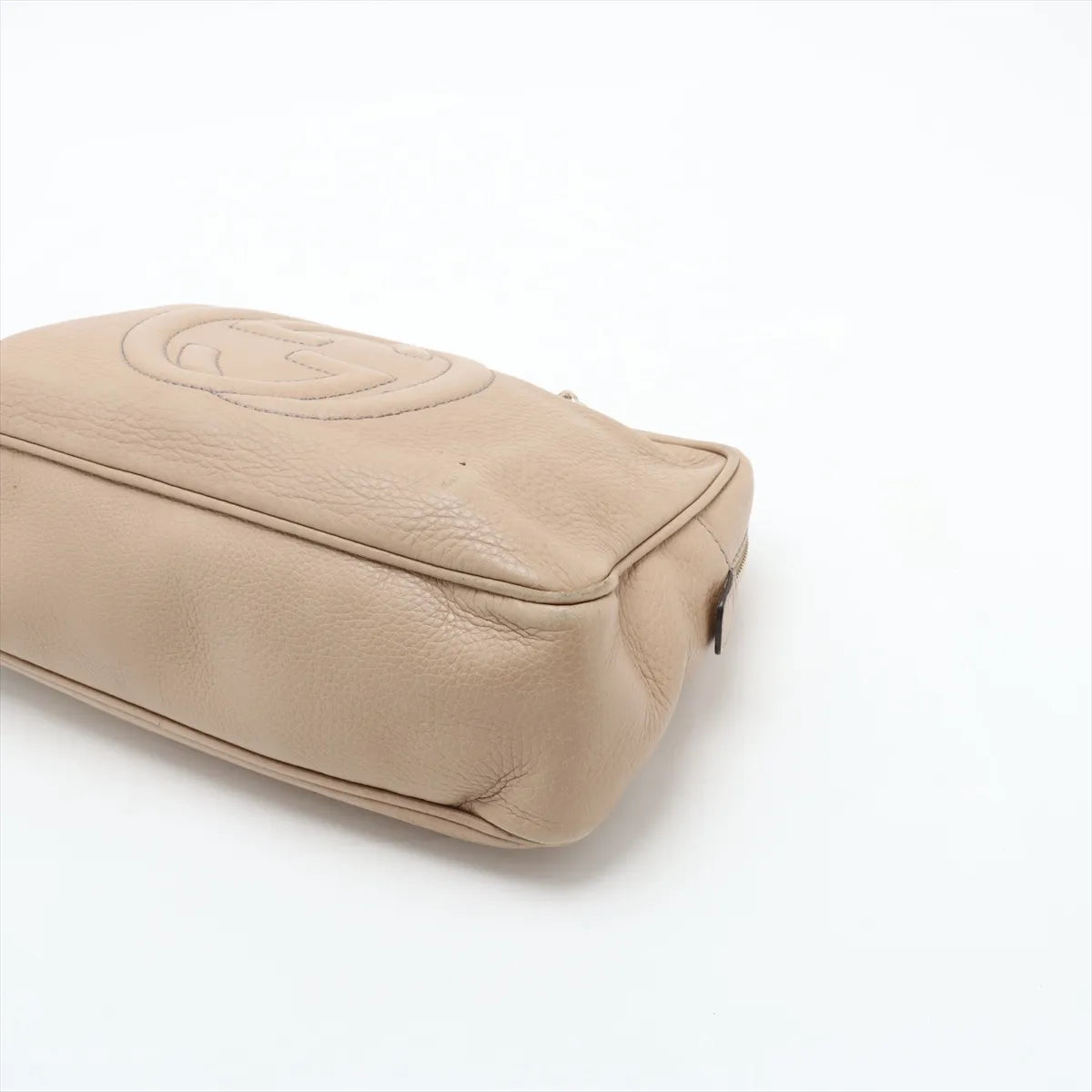 Gucci Soho Leather Chain Shoulder Bag Beige