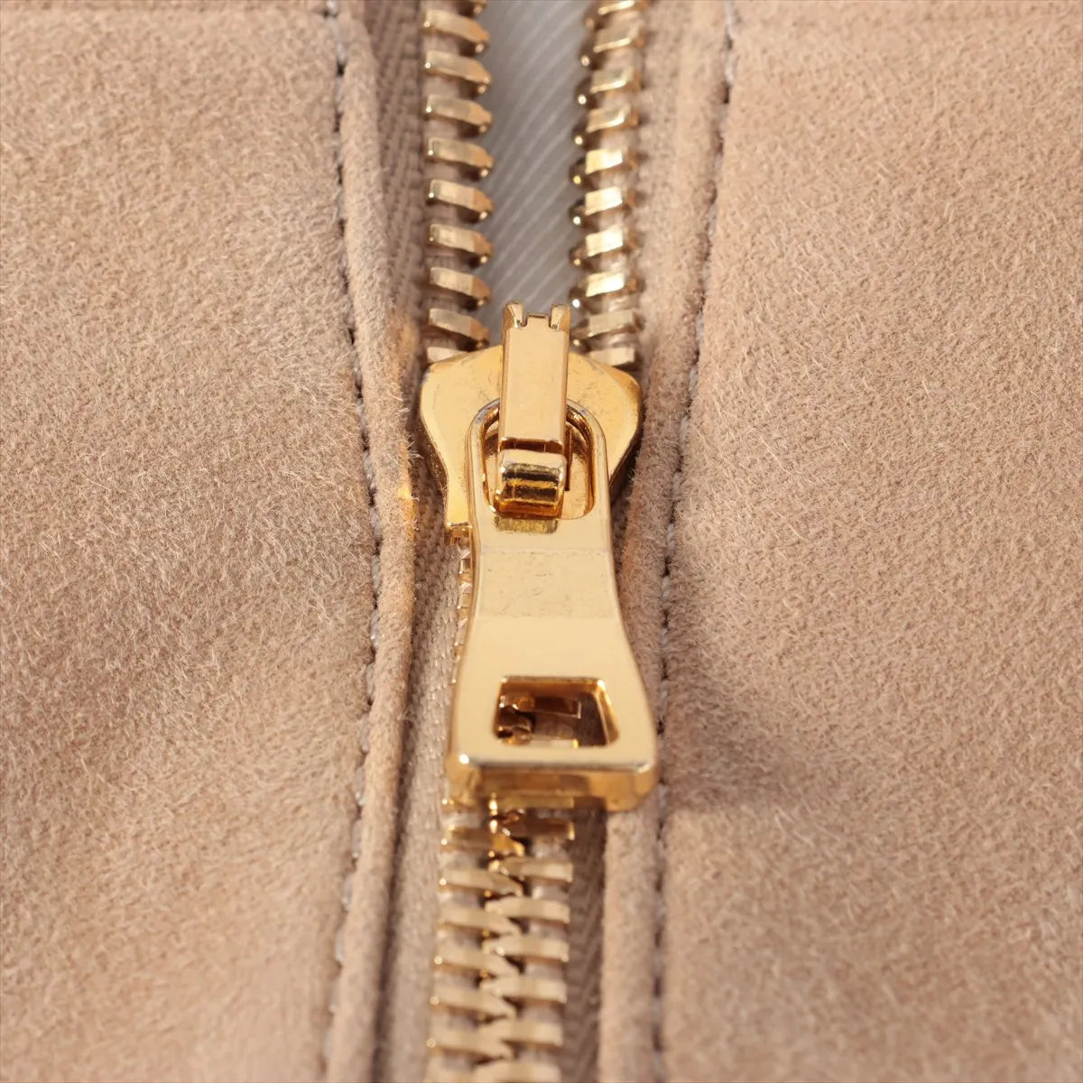 Balmain Lambskin Suede Dress Beige — product photo 3