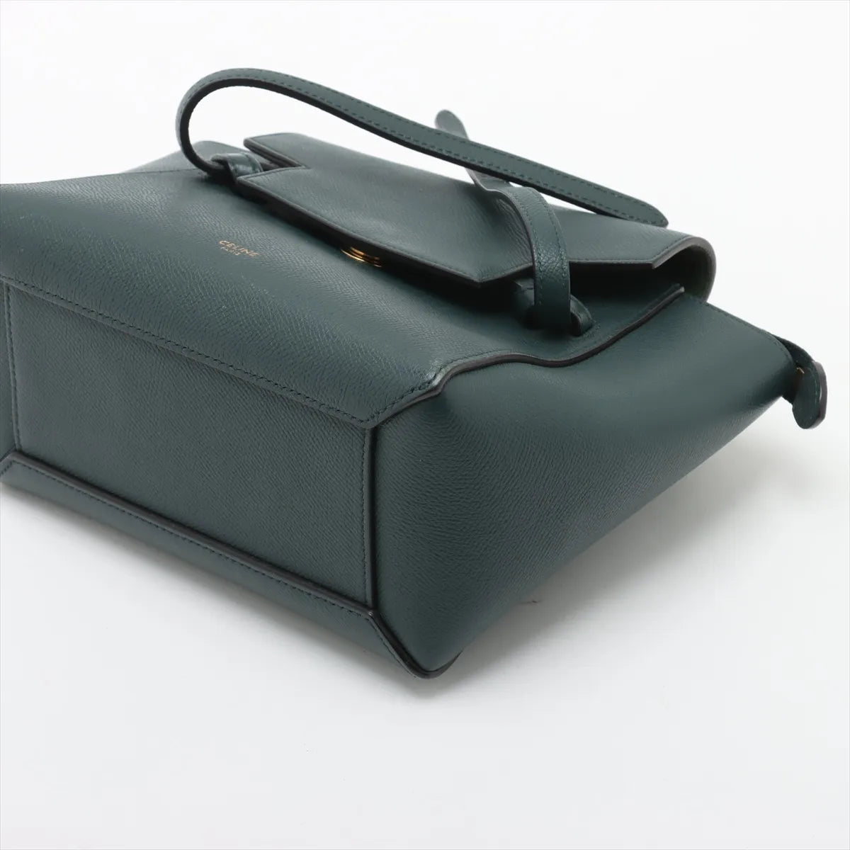 Celine Belt Nano Leather Two-Way Handbag Green