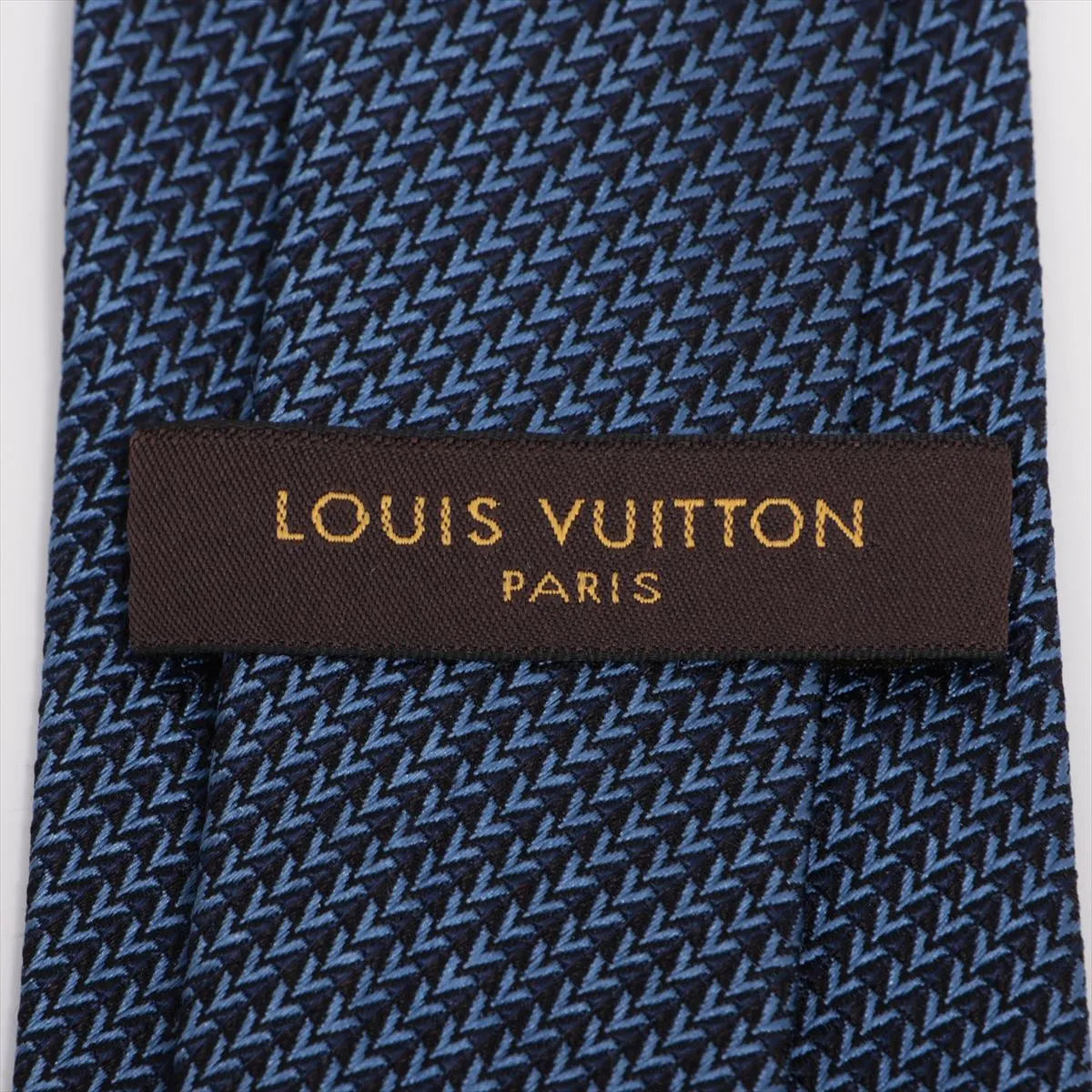 Louis Vuitton Silk Necktie Navy Blue