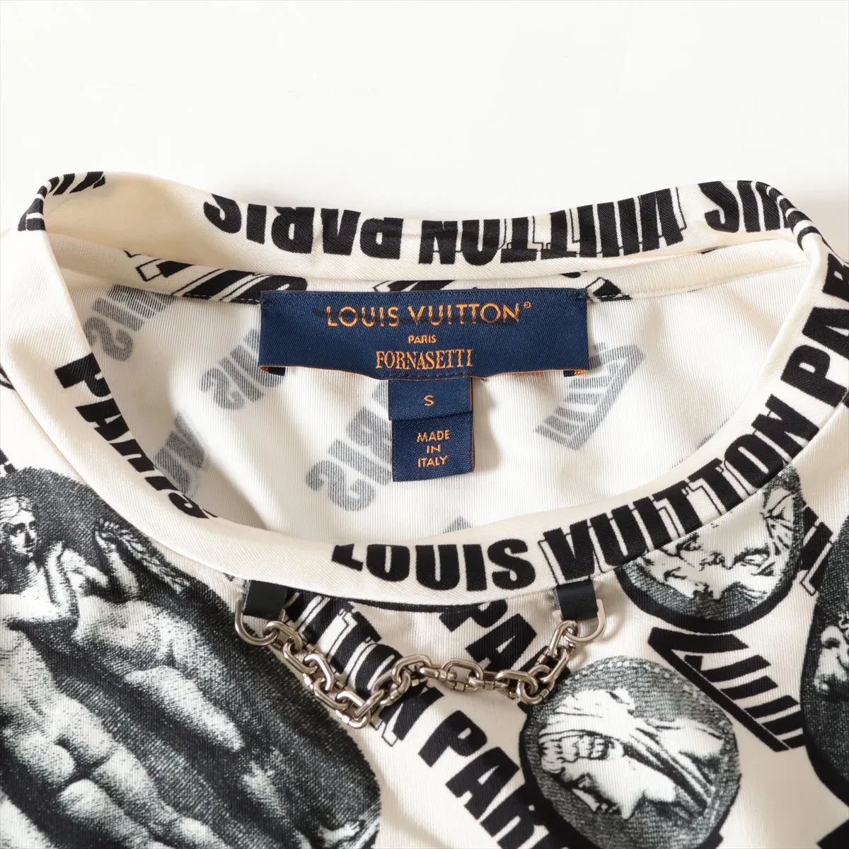 Louis Vuitton x Fornasetti Printed Rayon Sleeveless Mini Dress Black x White