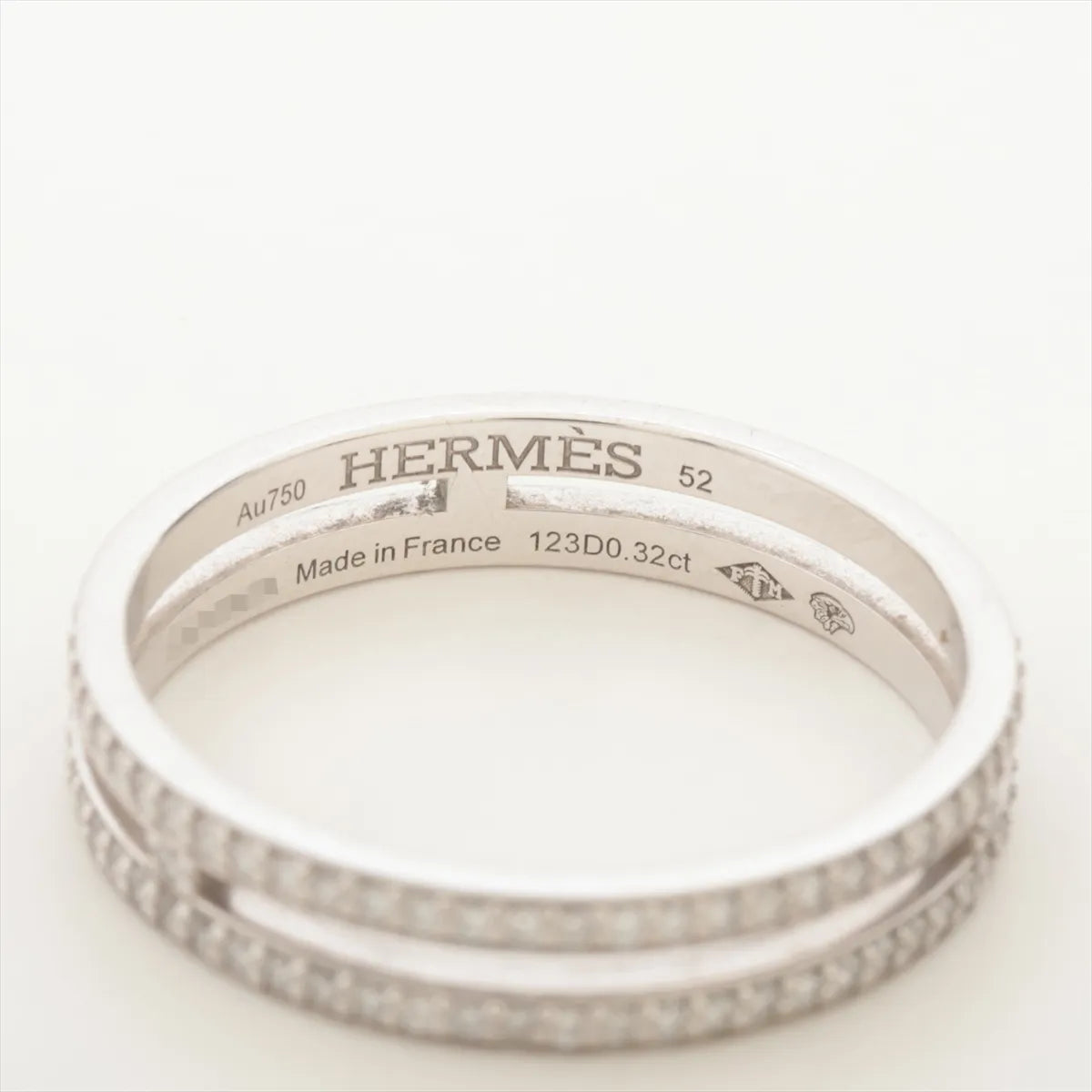 Hermes Ariane Diamond Ring White Gold