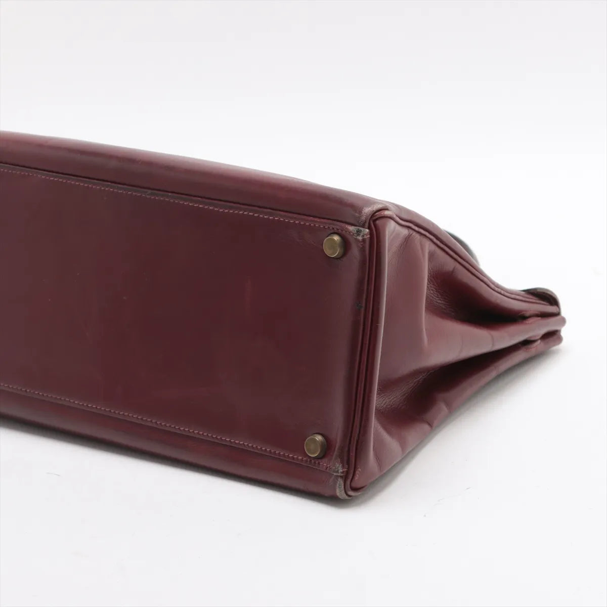 Hermes Kelly 35 Le Tournay Leather Handbag Rouge H