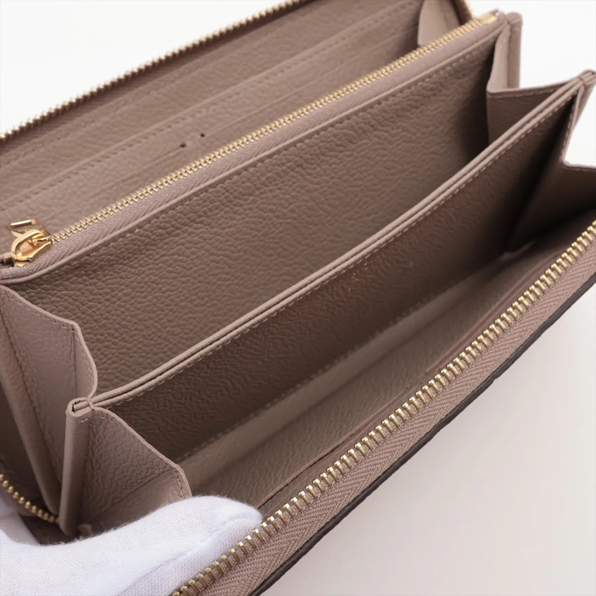 Louis Vuitton Monogram Empreinte Zippy Wallet Tourterelle