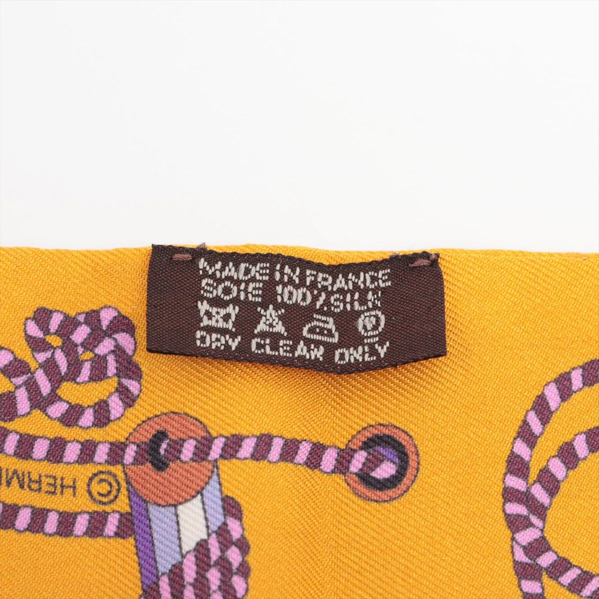 Hermes Twilly Cordages Silk Scarf Yellow