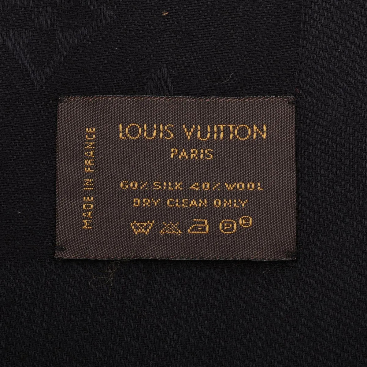 Louis Vuitton Monogram Silk Scarf Black