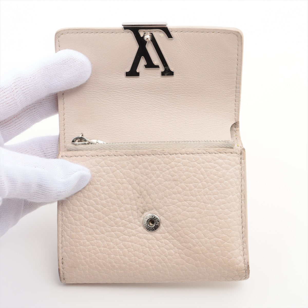 Louis Vuitton Taurillon Portefeuille Capucines Yellow x Beige Wallet