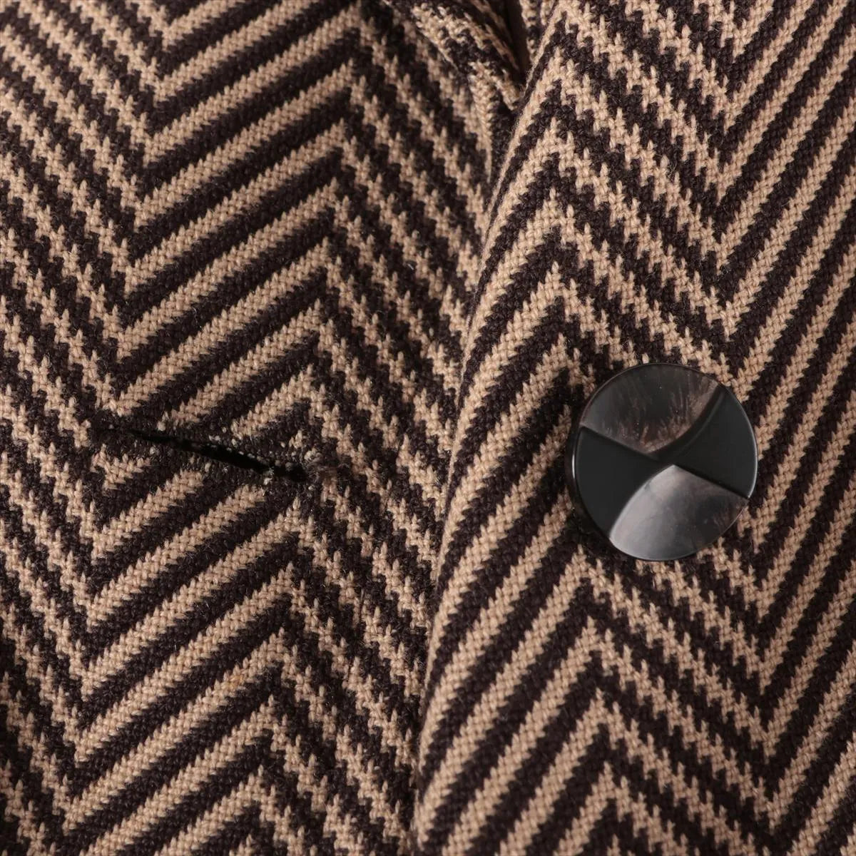 Celine Chevron Wool Coats Brown — product photo 3