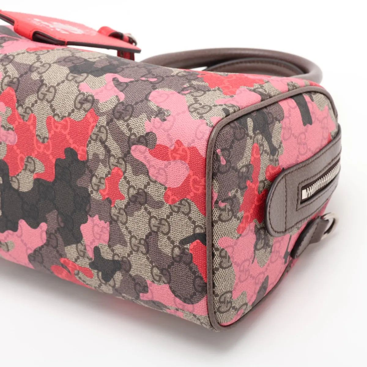 Gucci GG Camouflage Leather Two-Way Shoulder Bag Brown