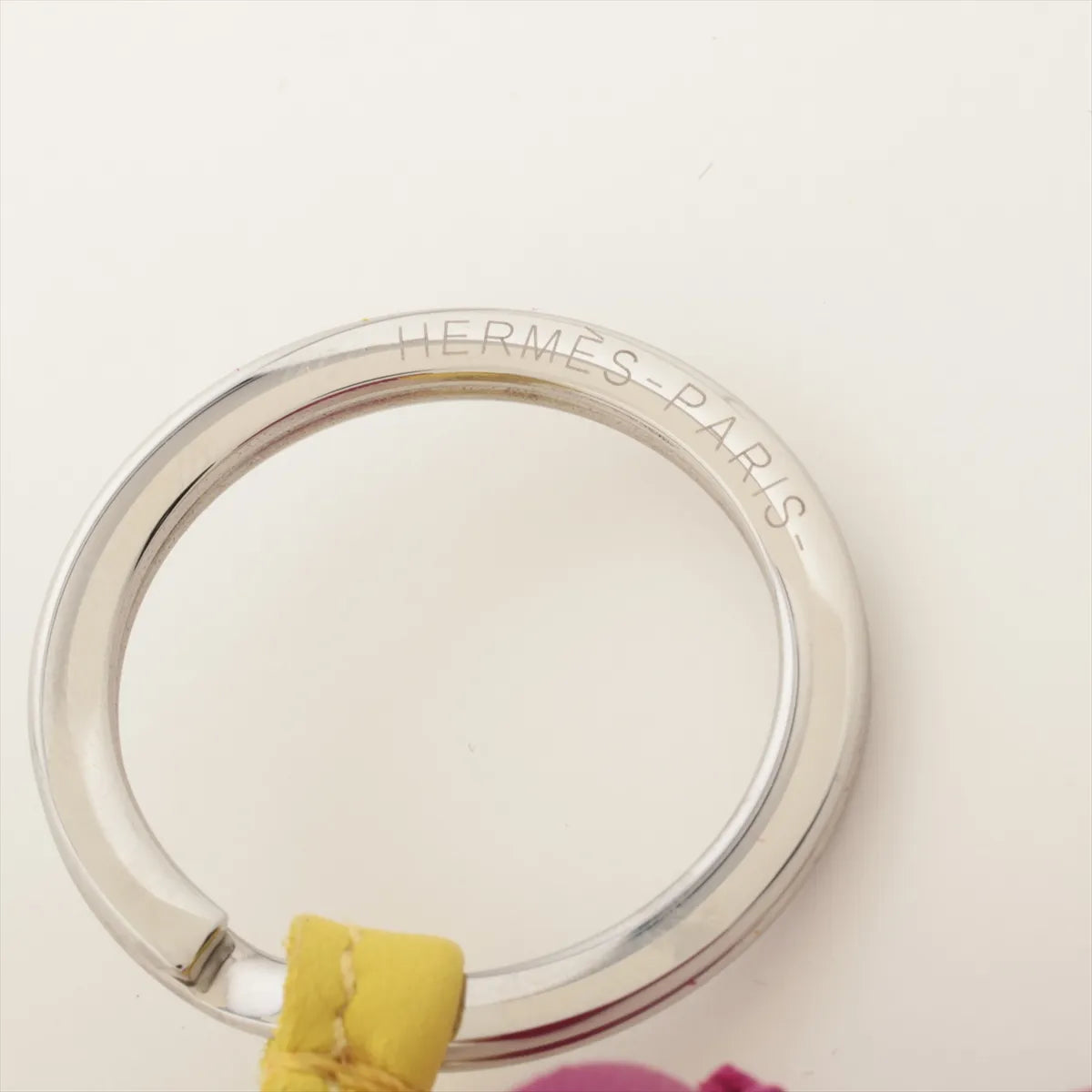 Hermès Carmen Uno-dos Leather Charm Yellow & Pink