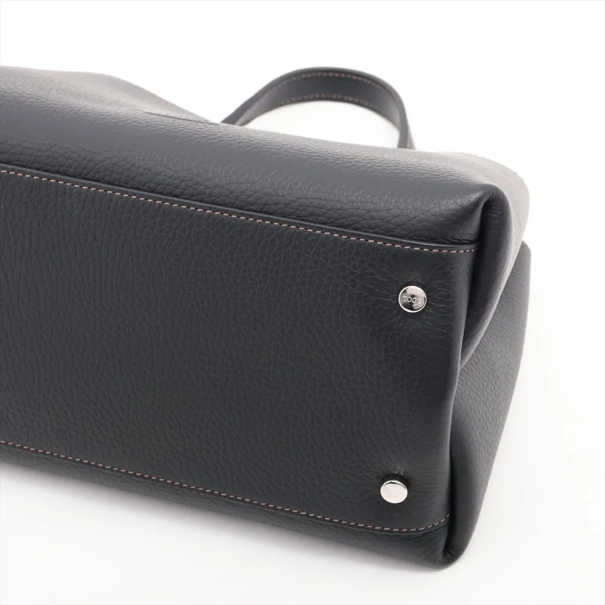 Tod's Micro T Timeless Leather Two-Way Handbag Black