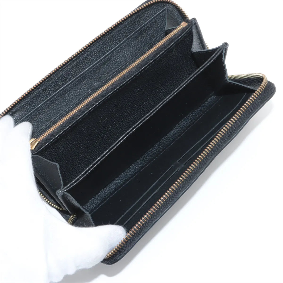 Louis Vuitton Monogram Empreinte Zippy Wallet Black