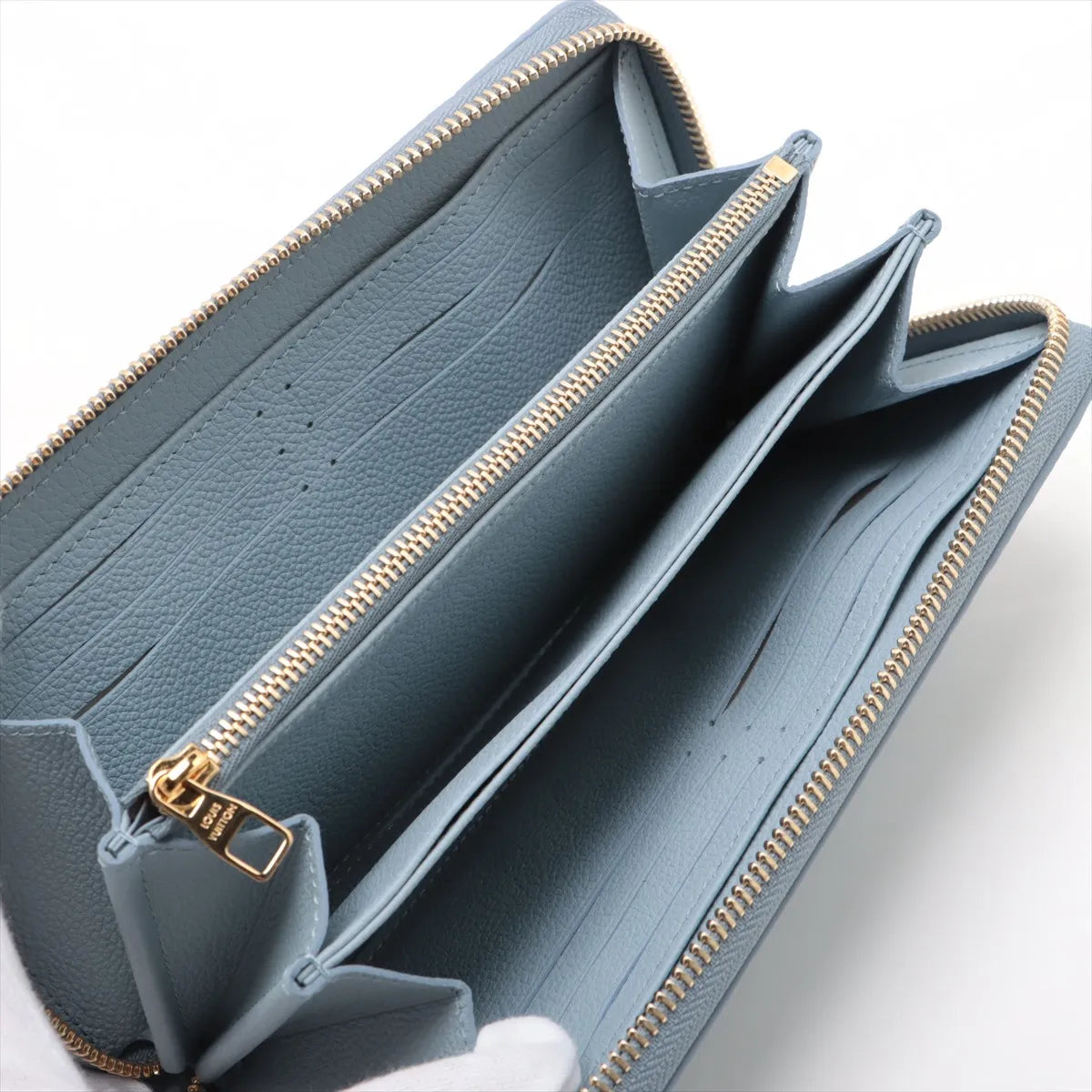 Louis Vuitton Monogram Empreinte Zippy Wallet Washed Blue