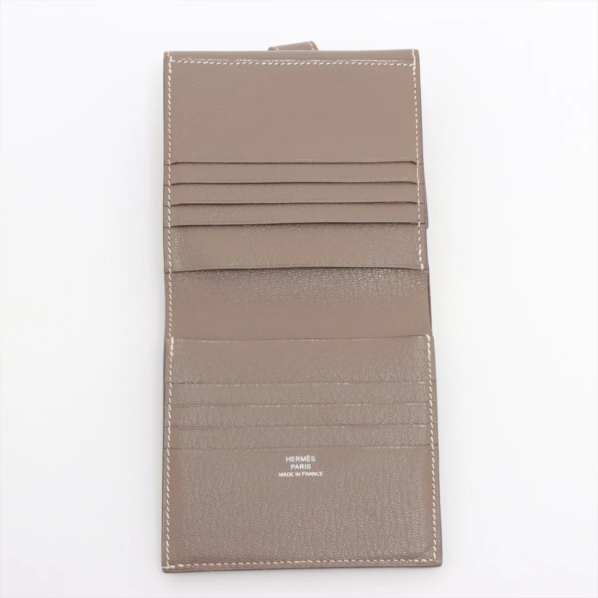 Hermès Bearn Recto Verso Compact Wallet Etoupe