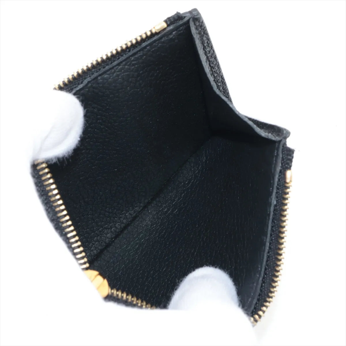 Louis Vuitton Monogram Empreinte Romy Coin Card Holder Black