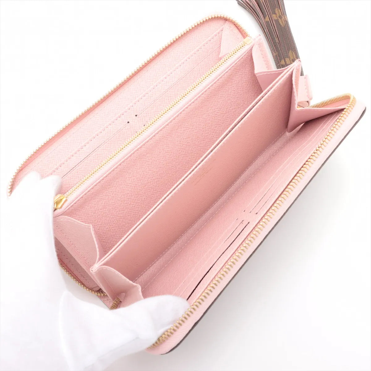Louis Vuitton Monogram Tassel Zippy Wallet Rose Ballerine