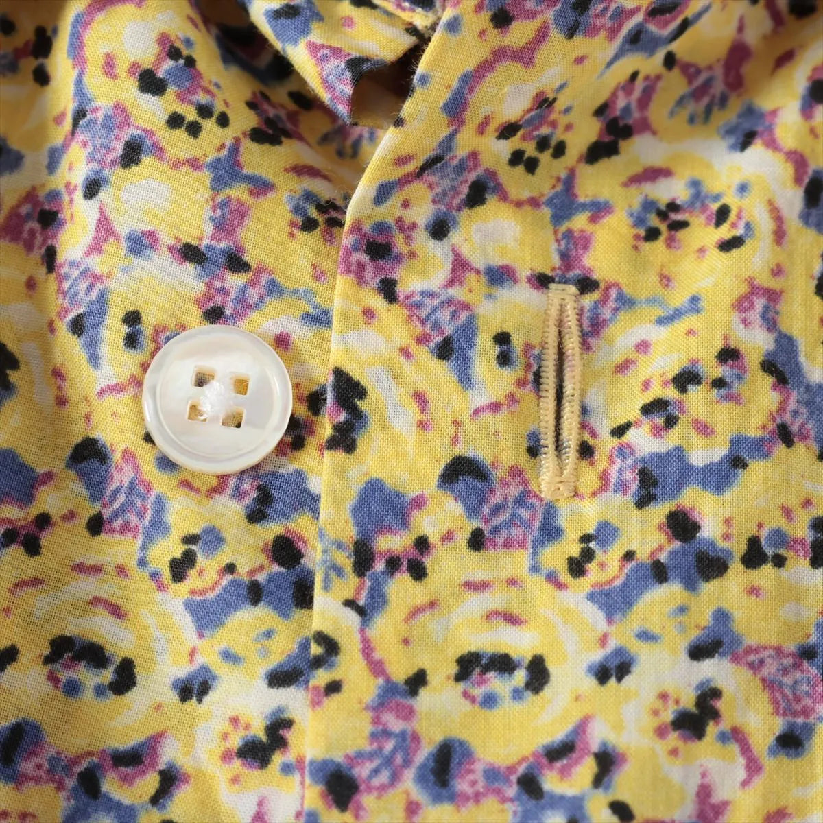 Louis Vuitton Cotton Long Sleeve Yellow x Multicolor Print