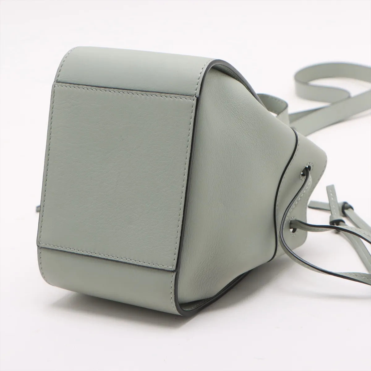 Loewe Hammock Drawstring Mini Leather Shoulder Bag Green