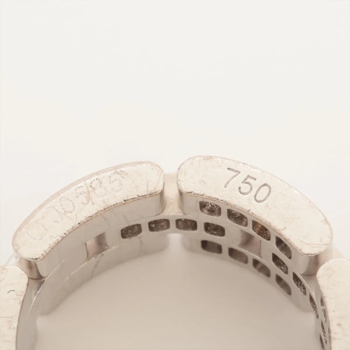 Cartier Maillon Panthère Triple Row Half-pave Diamond Ring White Gold