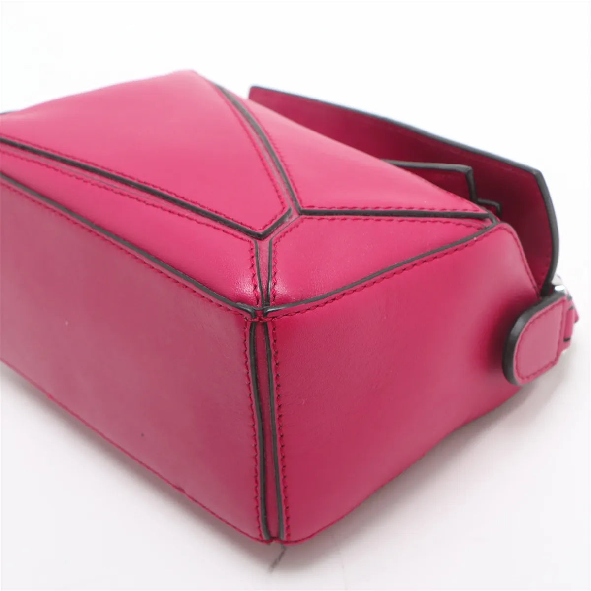 Loewe Mini Puzzle Bag Leather Two-Way Shoulder Bag Bordeaux