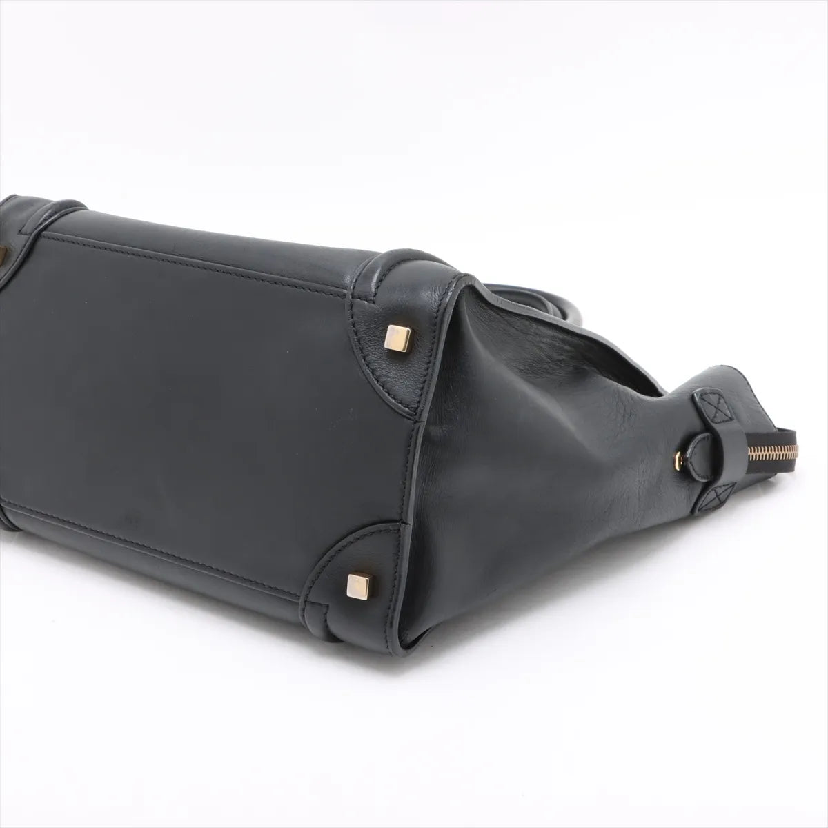 Celine Luggage Mini Shopper Leather Handbag Black