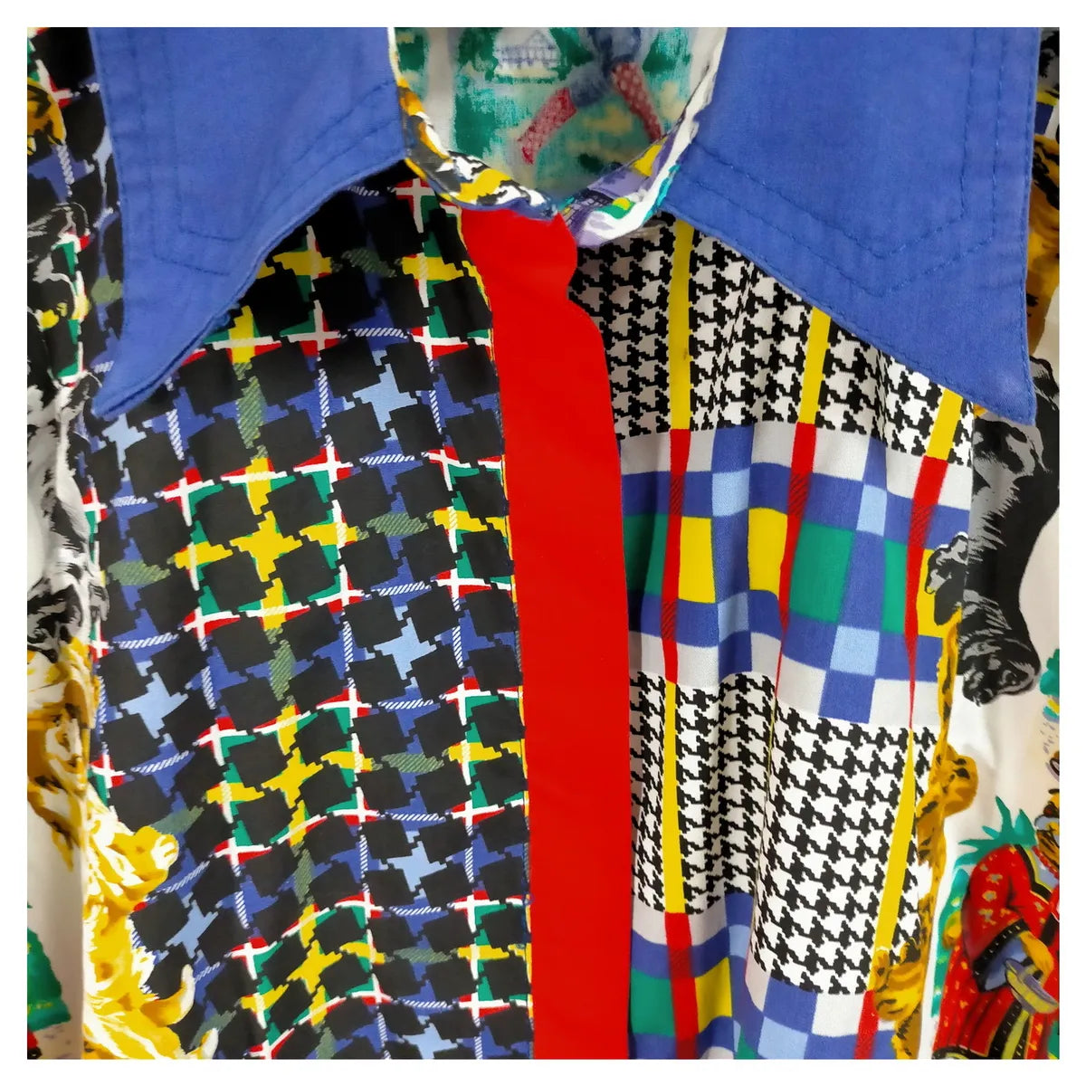 Versace Cotton Multicolor Pattern Long Sleeve