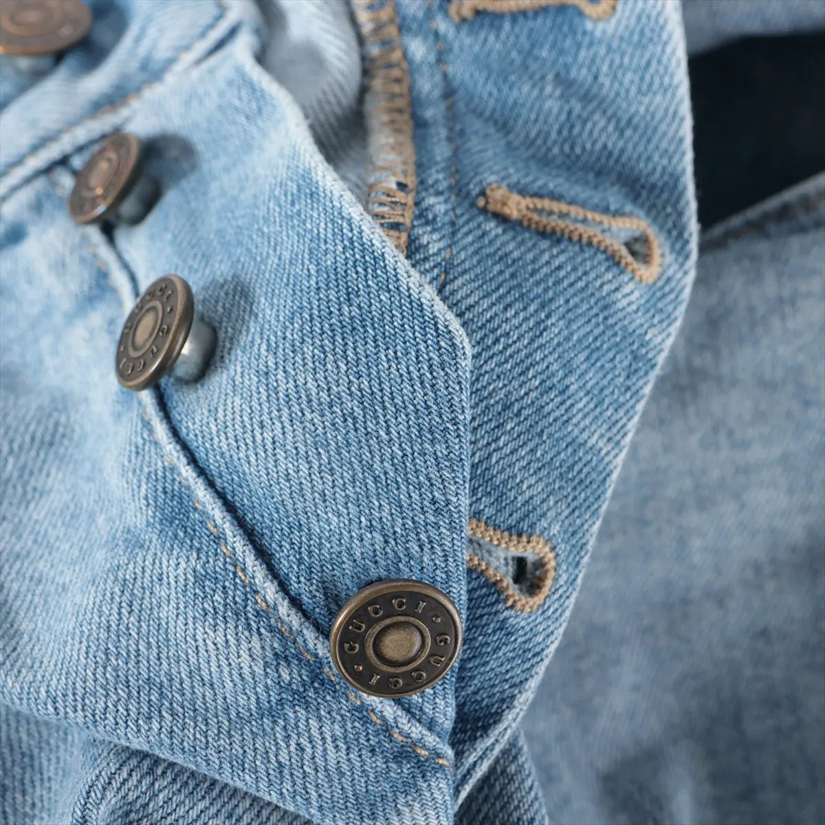Gucci Cotton Denim Pants Blue — product photo 3