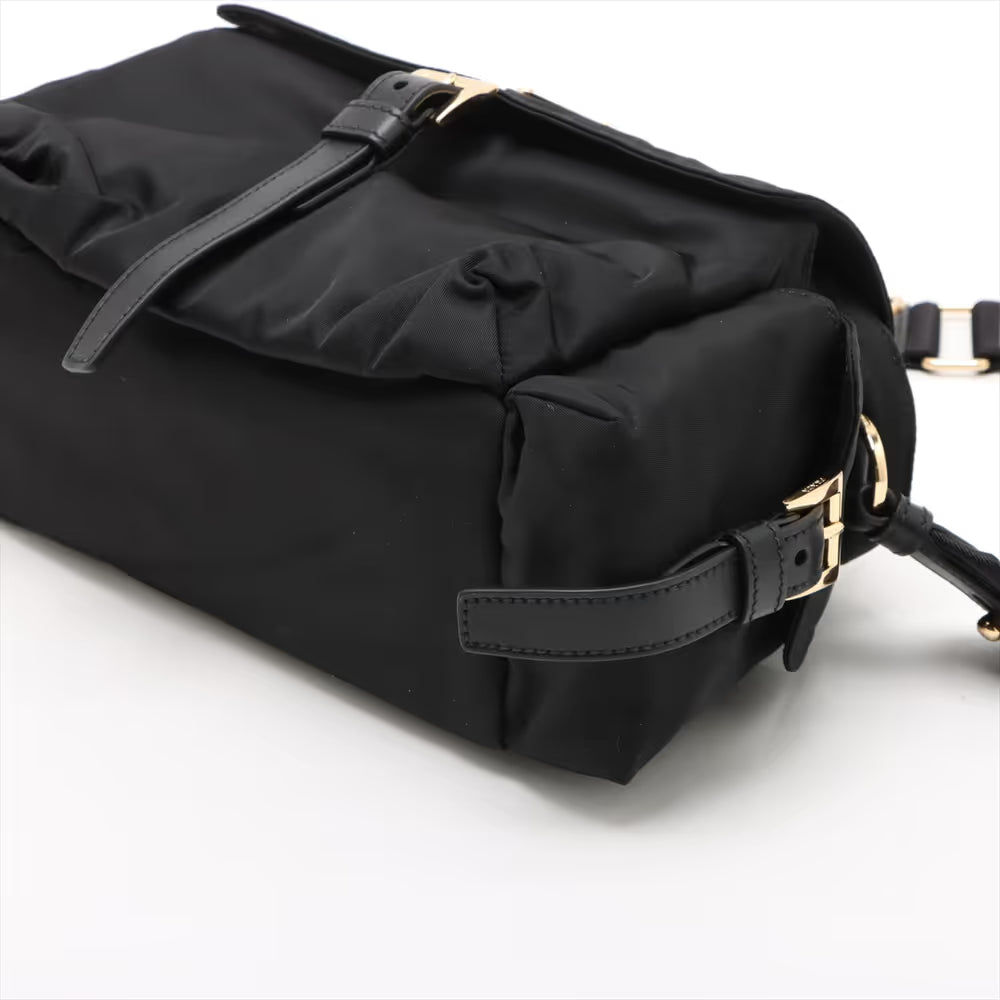 Prada Tessuto Explorer Medium Nylon Leather Two-Way Shoulder Bag Black — product photo 3