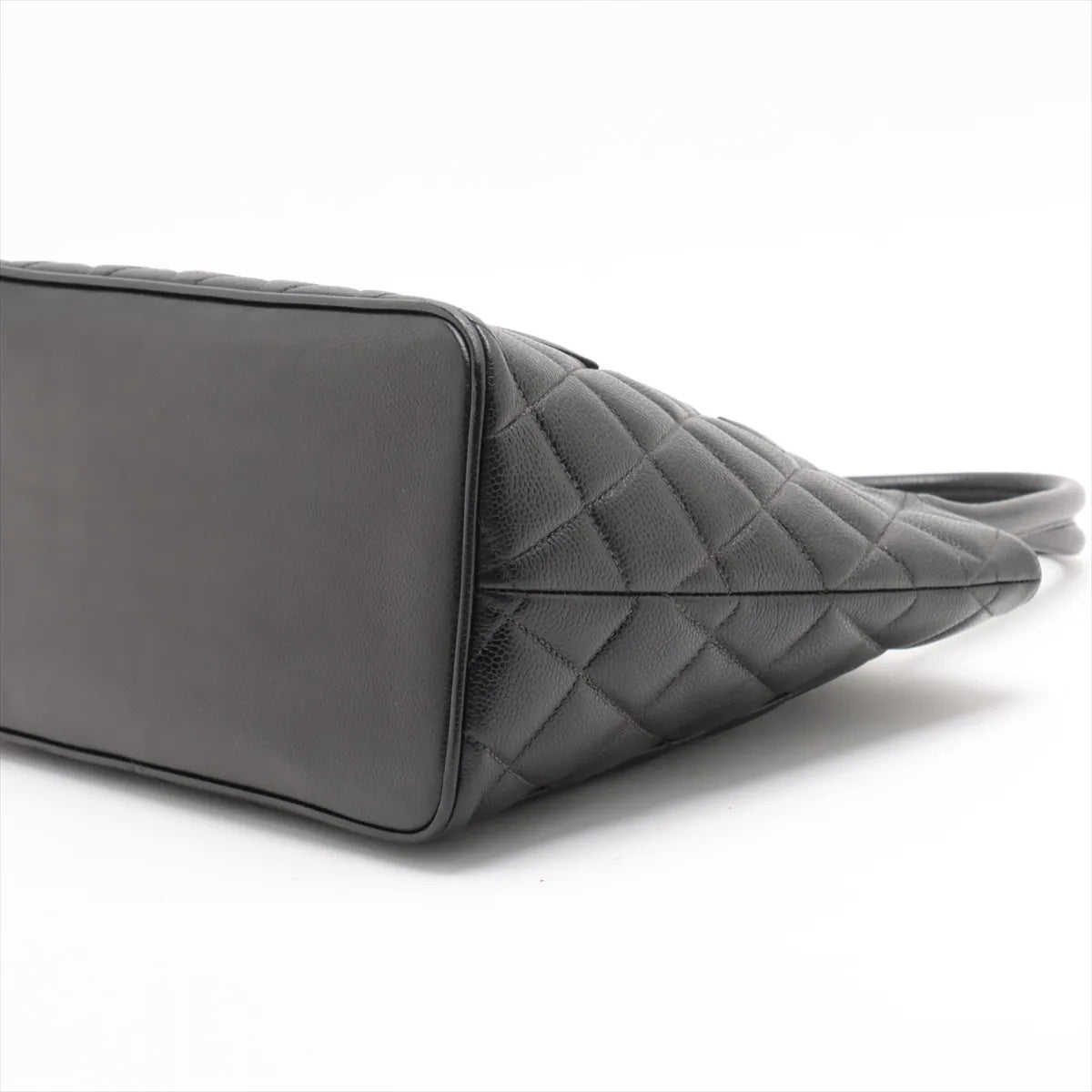 Chanel CC Logo Re-release Caviar Skin Tote Bag Black