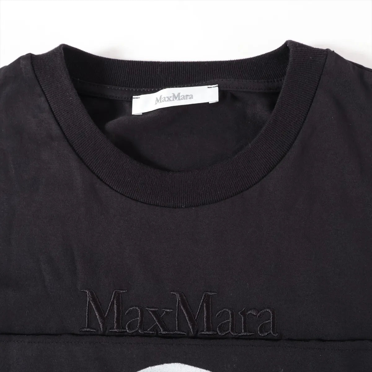 Max Mara Mm Dog Cotton T-shirt Black