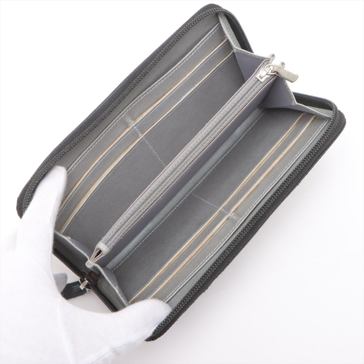 Best Seller Chanel CC Logo Camelia Lambskin Zippy Long Wallet Black