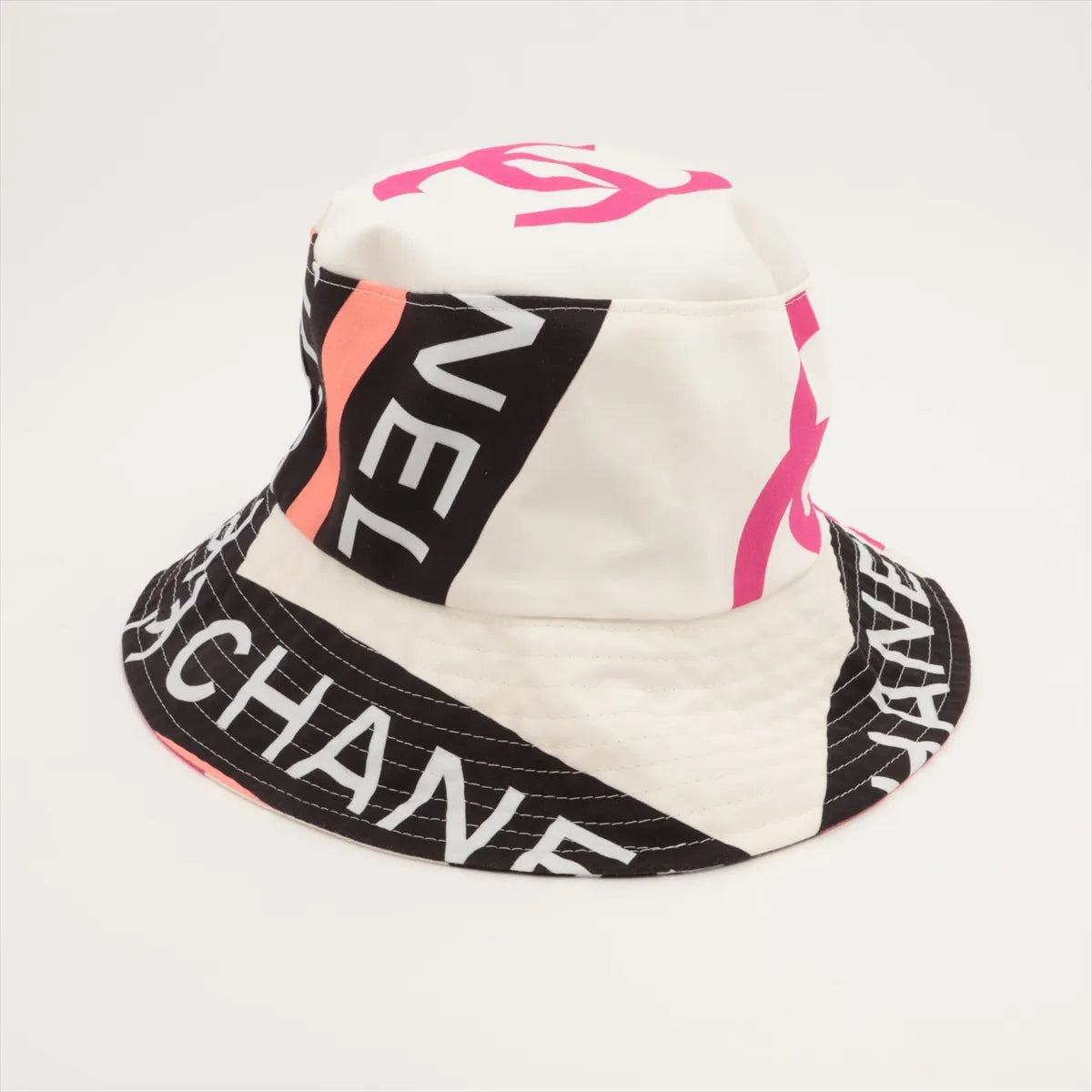 Chanel CC Logo Cotton Bucket Hat Multicolor