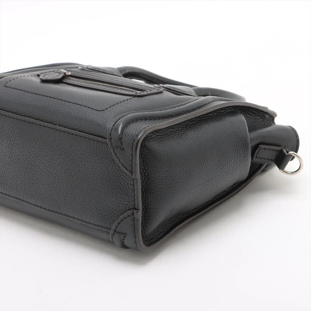 Celine Luggage Nano Shopper Leather Two-Way Handbag Black